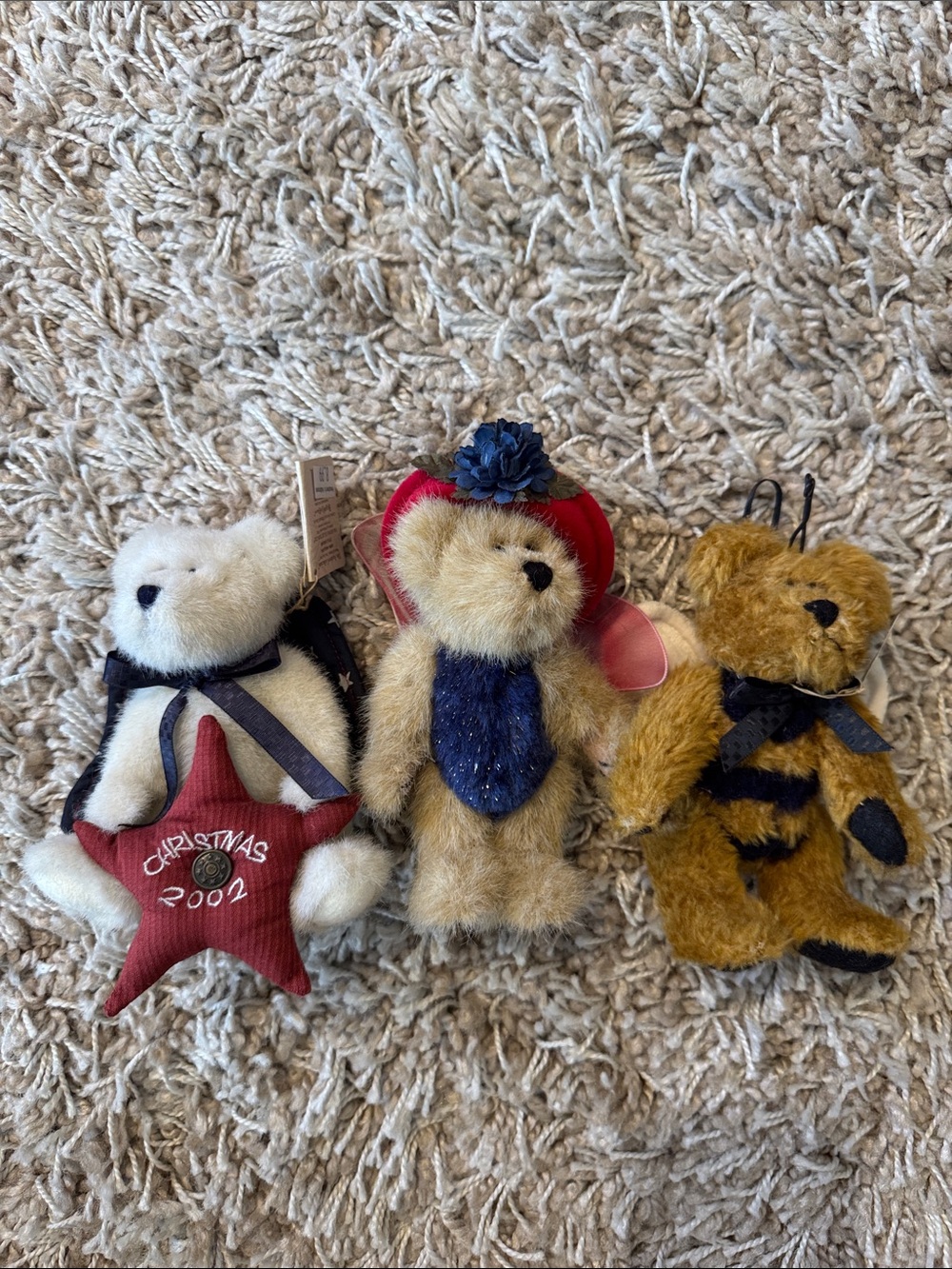 Boyds Bears vintage ornaments lot of 3